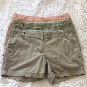 3 Pairs J Crew Broken-in Chino Shorts